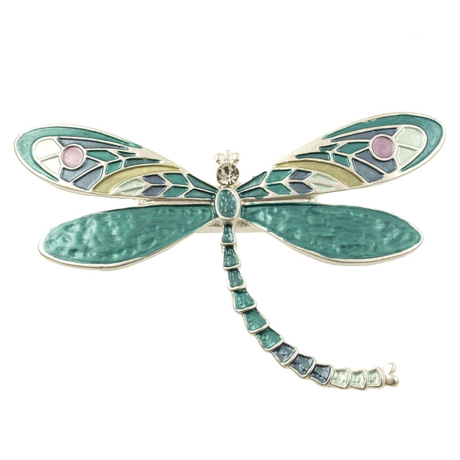 Aqua Color Dragonfly Magnetic Brooch