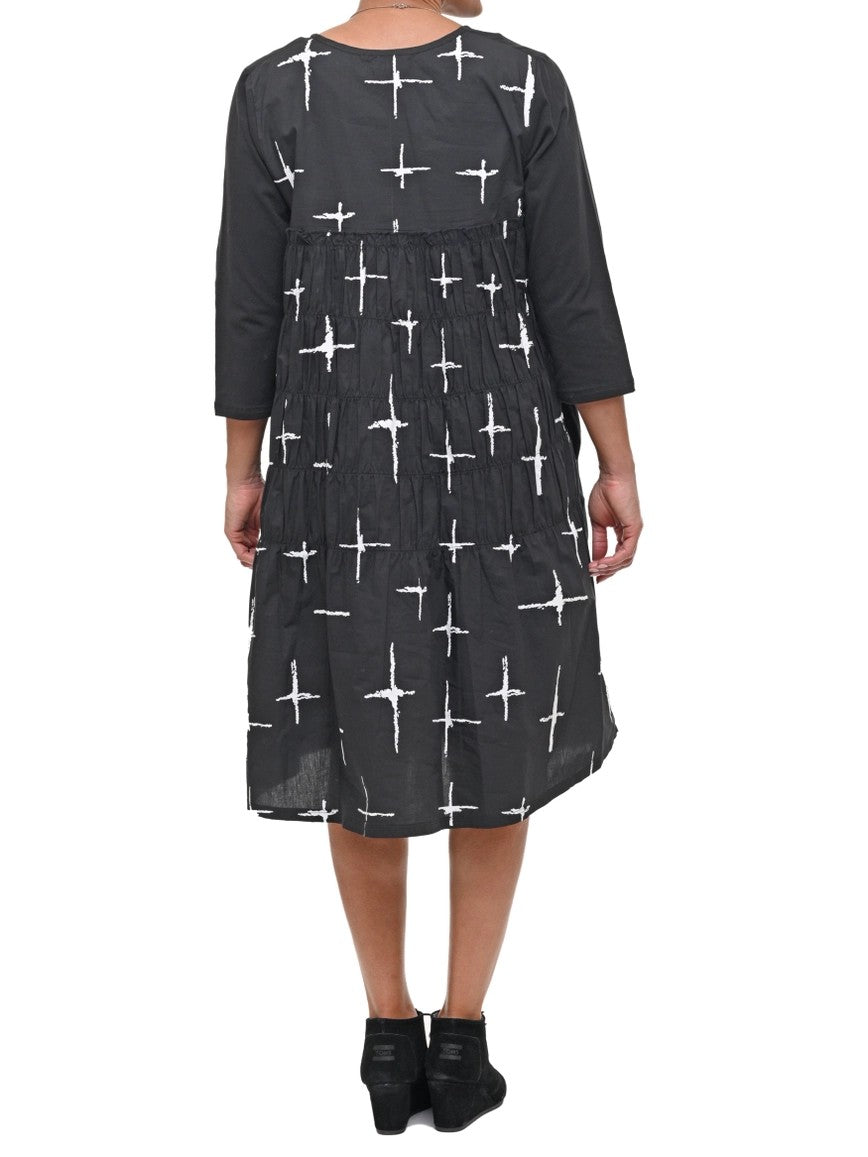 Women's Long-Sleeved Dress with Side Pockets