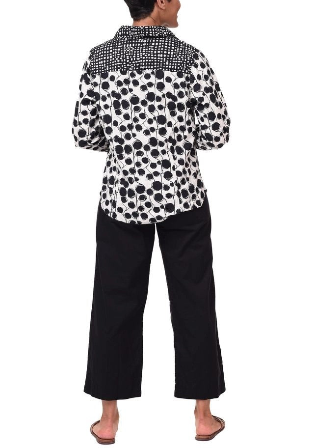 Women's Button-down Crinkle Cotton Shirt