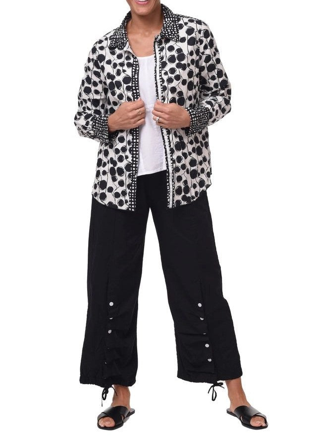 Women's Button-down Crinkle Cotton Shirt