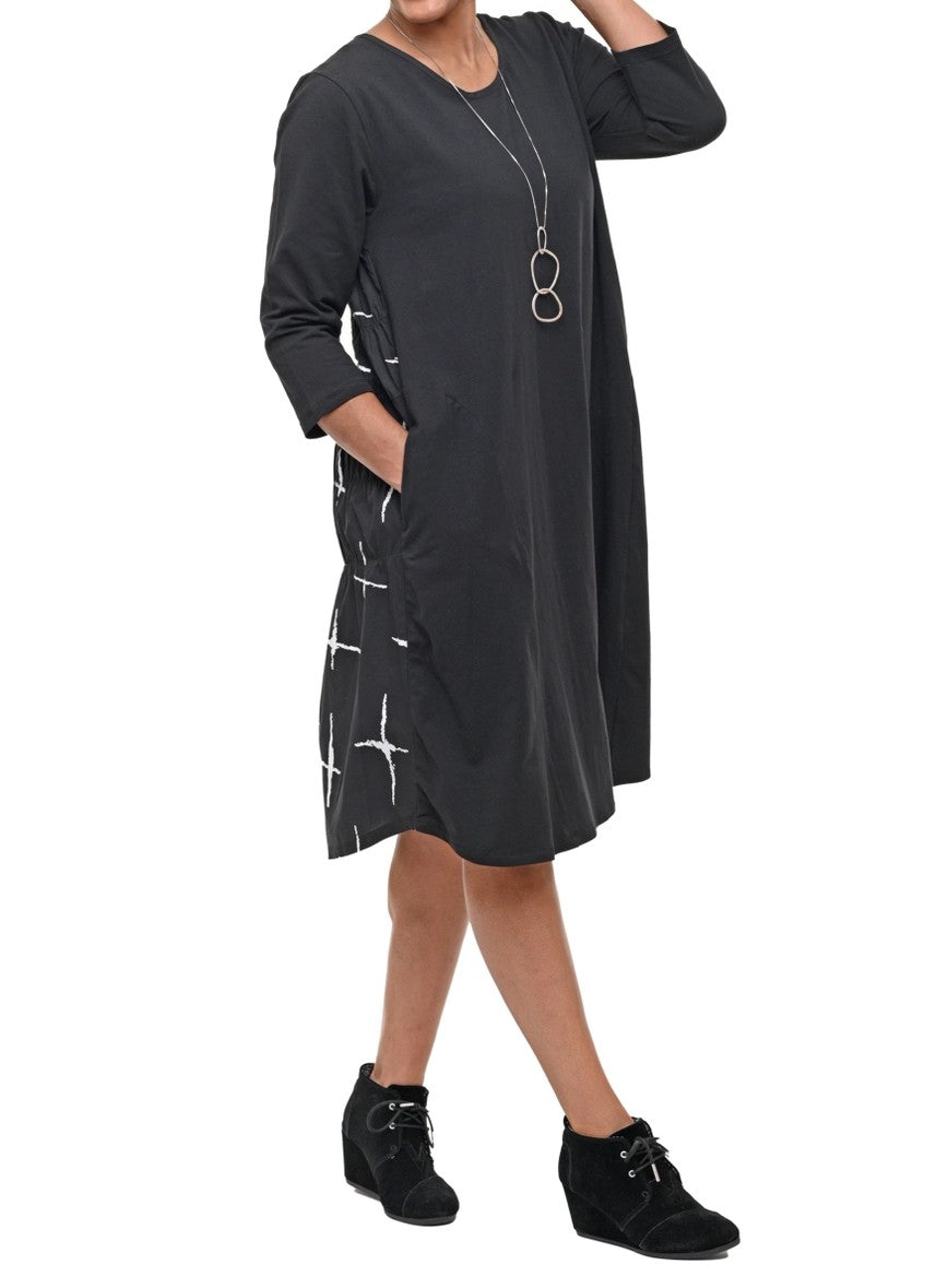 Women's Long-Sleeved Dress with Side Pockets
