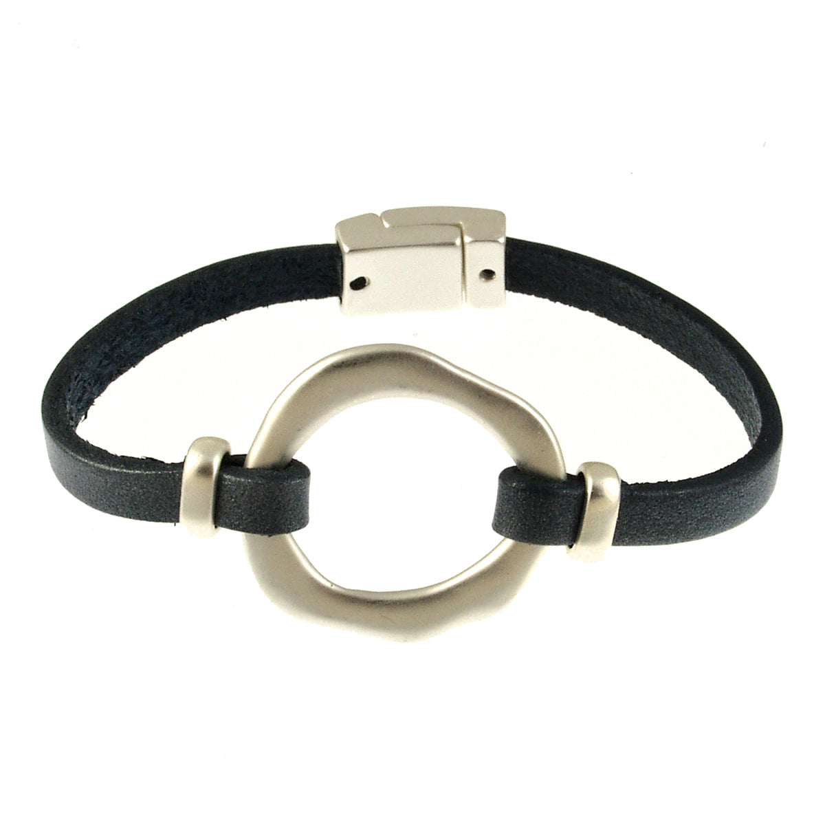 Matt Silver, with Black Strap & Magnetic Bracelet