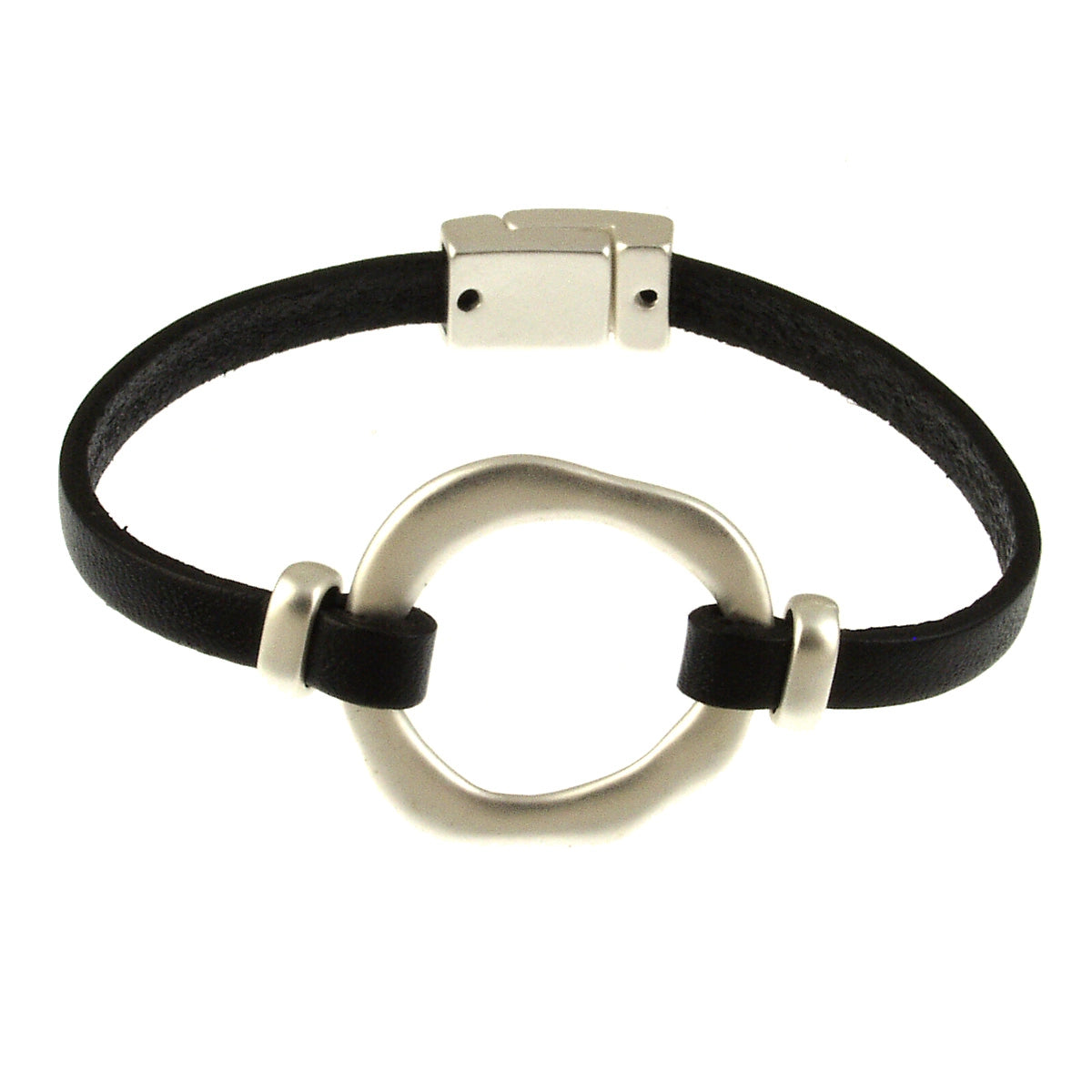 Matt Silver, with Black Strap & Magnetic Bracelet