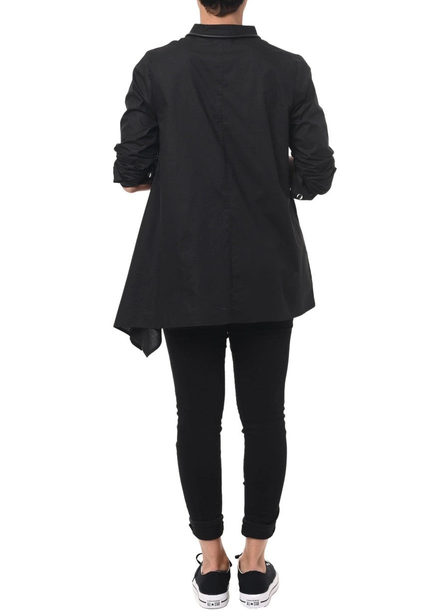 Women's Black Button -Down Shirt