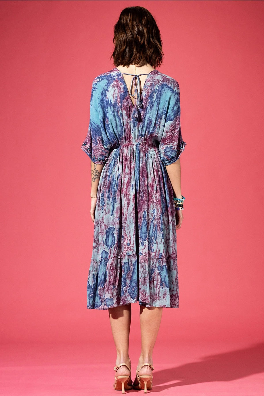 blue and pink tie dye dress Women's Ocean Spray Old Sport Size:48 Regular Jacket+40 Waist Adjust 36to42)(Height: 5'7
