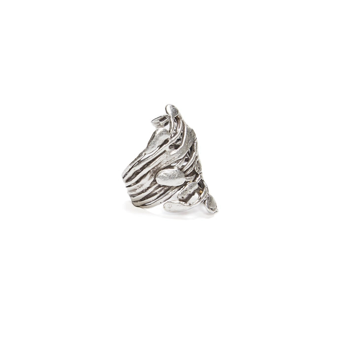 Women's Adjustable Ring, Pewter Base with 925 Silver Plating