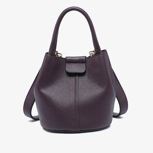 Women's Purses - Farrah Bucket Bag w/ Top Handle & Inner Bag