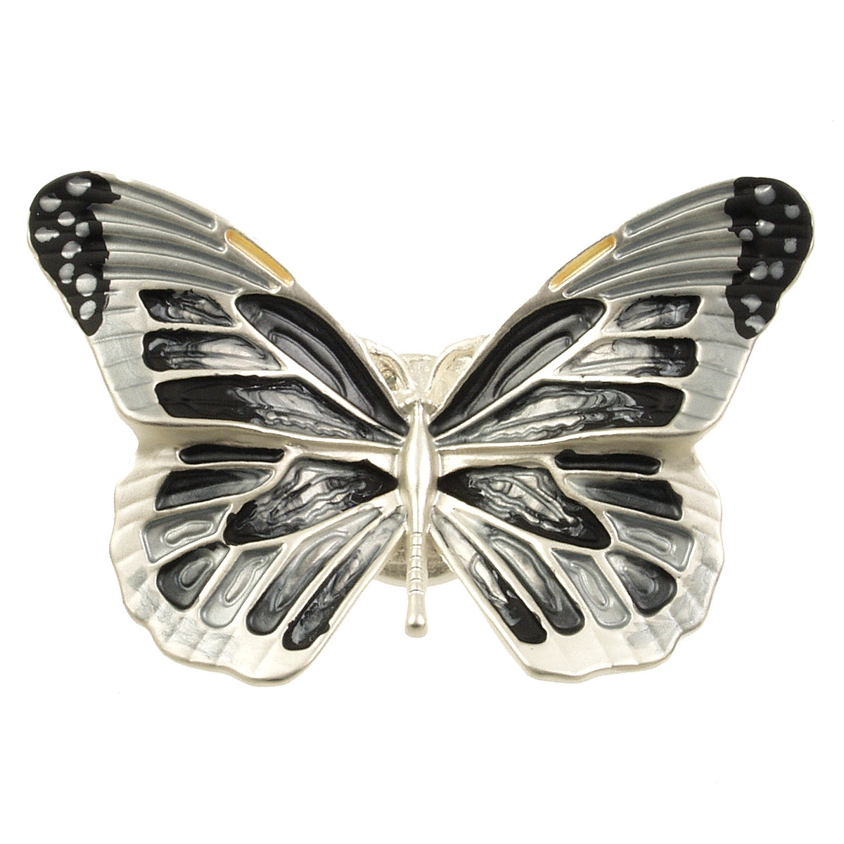 Butterfly Magnetic Brooch, Silver/Gold/Black