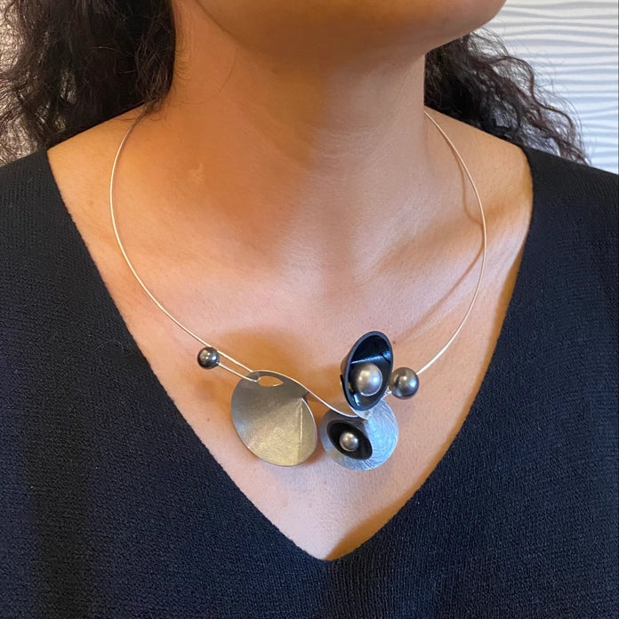 Unique Work of Wearable Art Statement Necklace