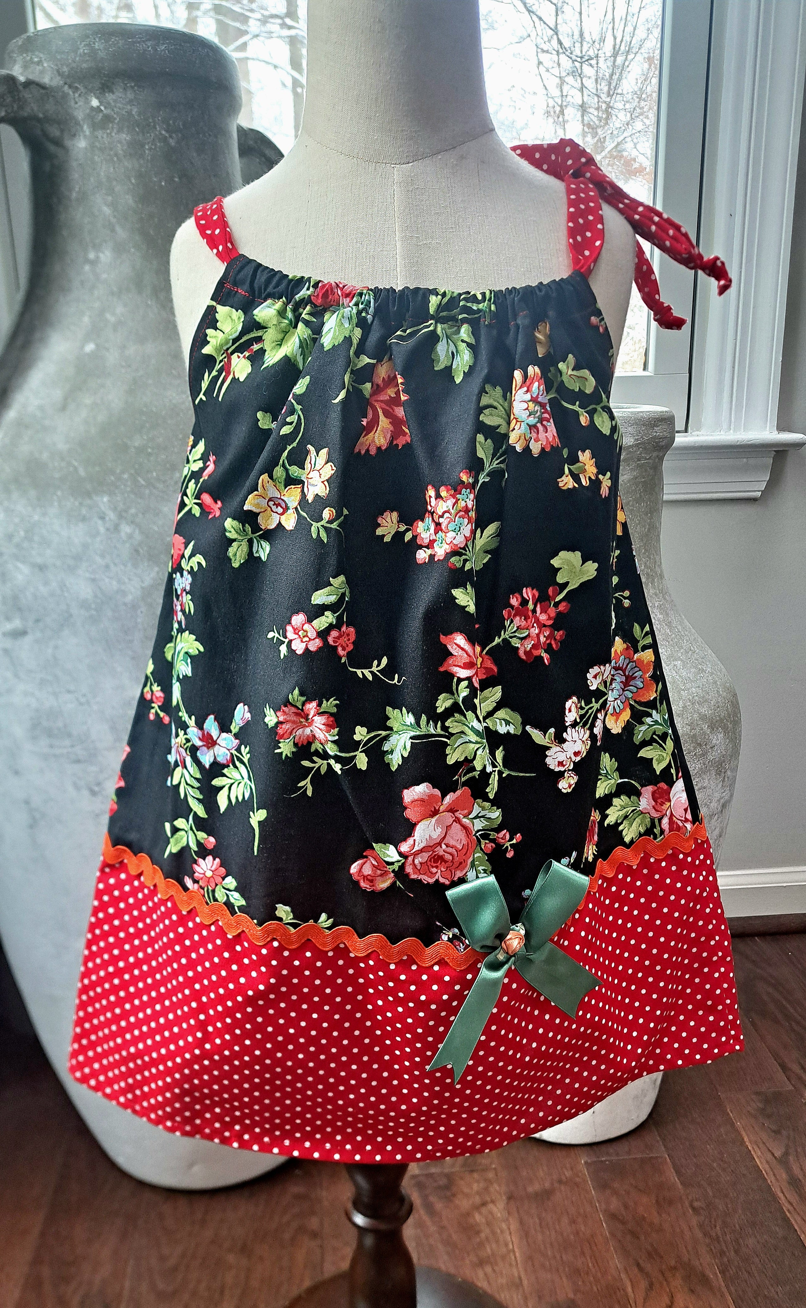 Handmade 100% Cotton Pillowcase Style Toddler Girls Summer Dress