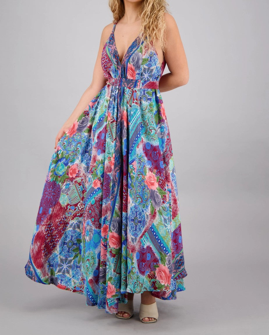 Women's Stylish African Print Maxi Dress