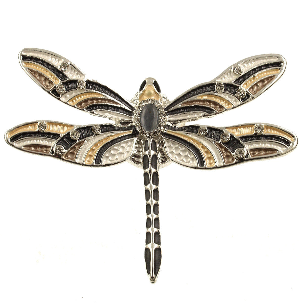 Dragonfly Magnetic Brooch with Accent Crystals