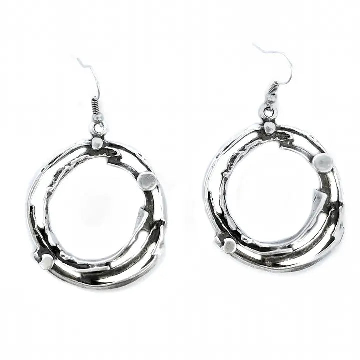 Pewter Earrings with 925 Silver Plating