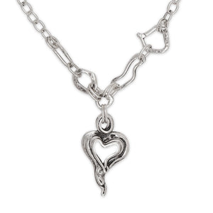 Handmade Heart Pewter Necklace