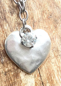 Stylish, Heart Necklace with Swarovski Crystal