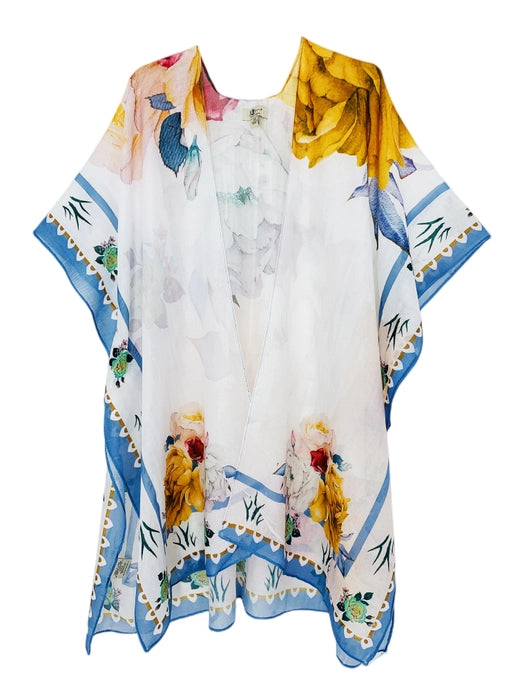 Stunning 100% cotton Kimono With a vibrant Watercolor Print