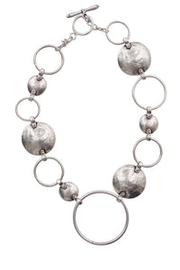 Stunning Handmade Pewter & Silver Plated Necklace