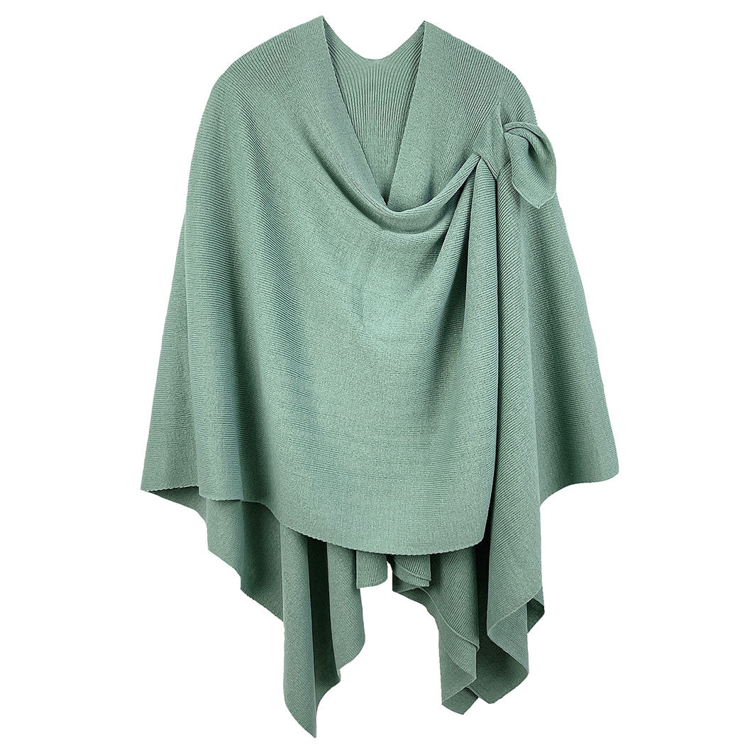Women's Shawl Wrap Ruana, with a Shoulder Strap Detail