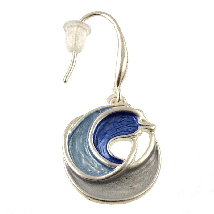 Ocean Wave Earrings in Blue Tones