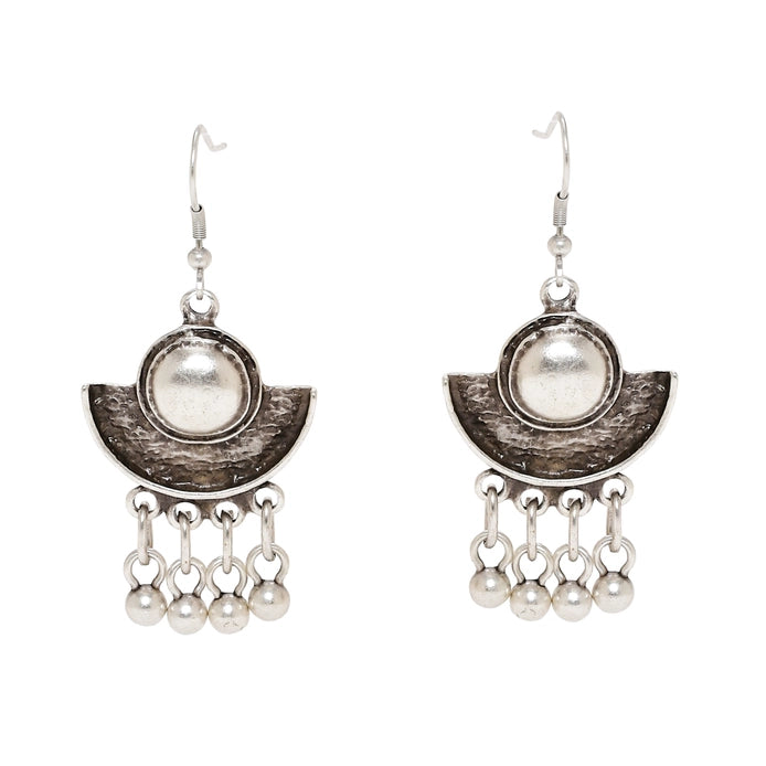 Handcrafted Pewter Boho Chic Drop Style Earrings