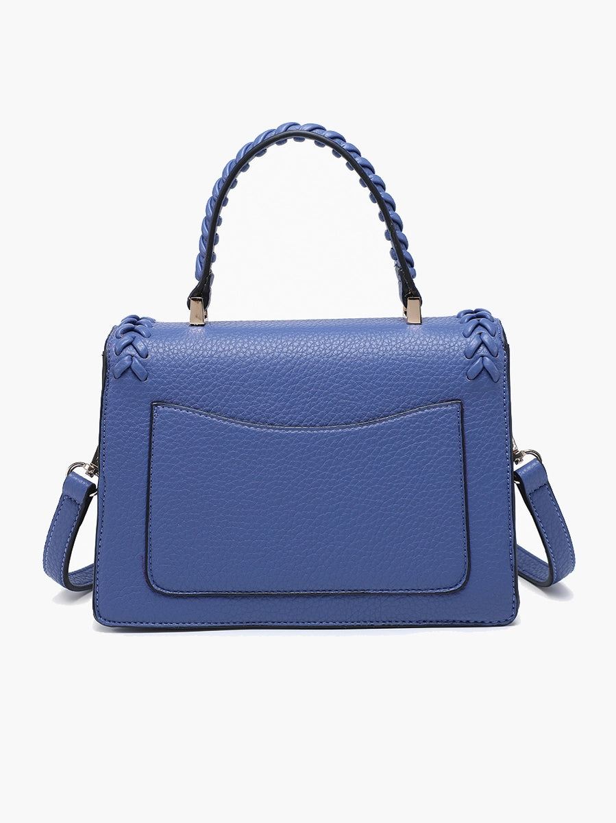Women's Purses - Lanier Whipstitch Structured Crossbody Bag Periwinkle Color