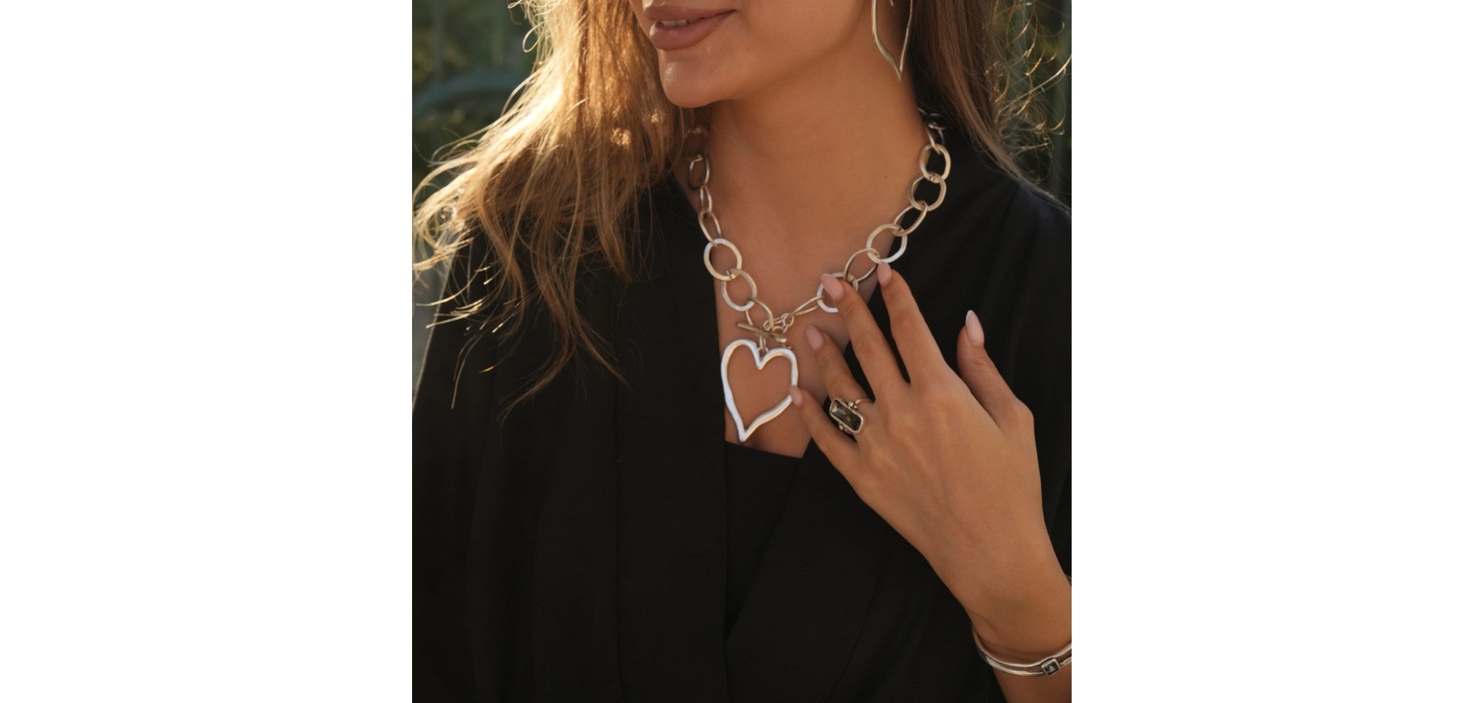 Handmade Heart Pewter Necklace