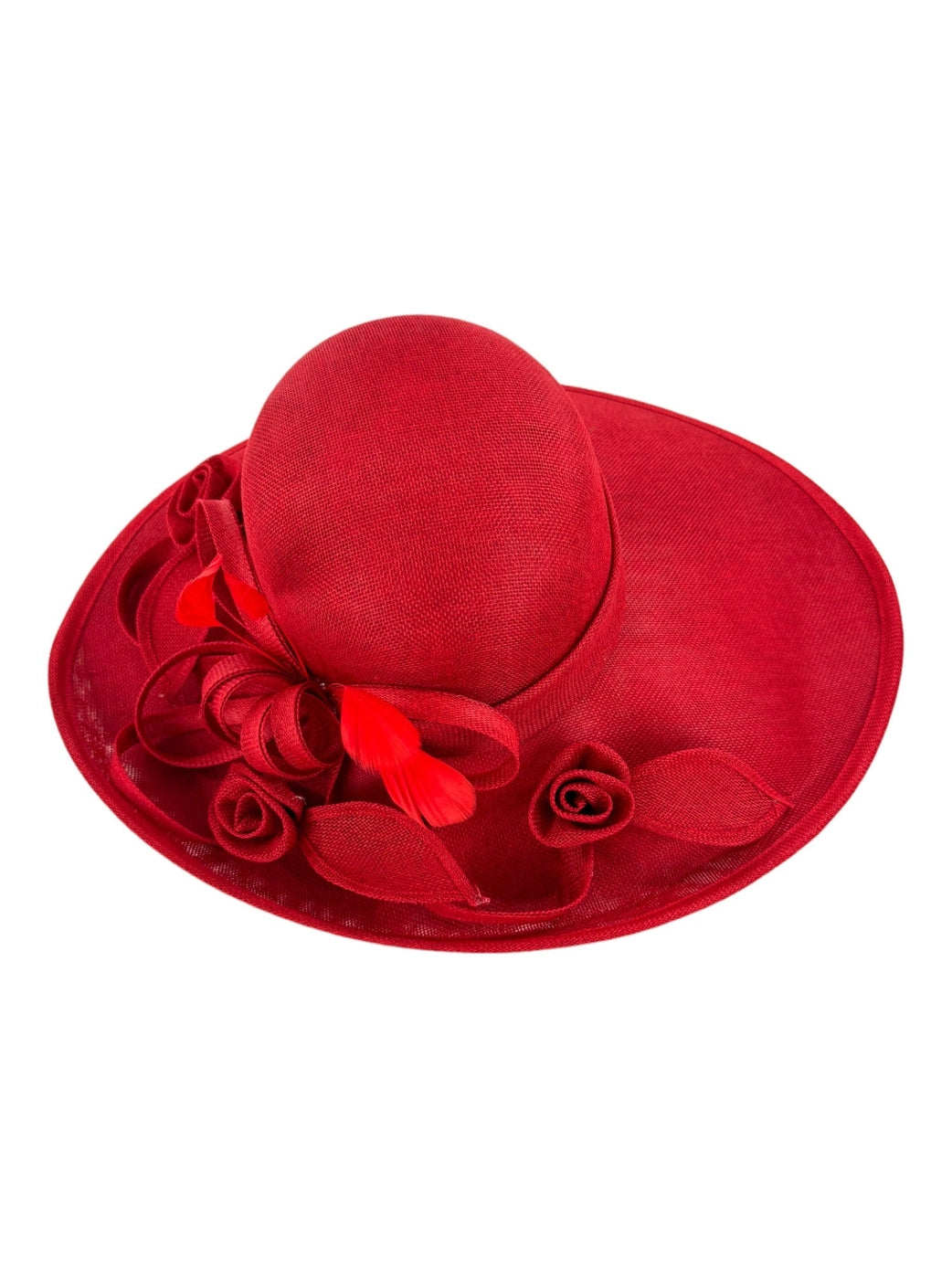 Women's Hat, Bow Flower Sinamay Kentucky Derby, Wedding Church or Cocktail Hat
