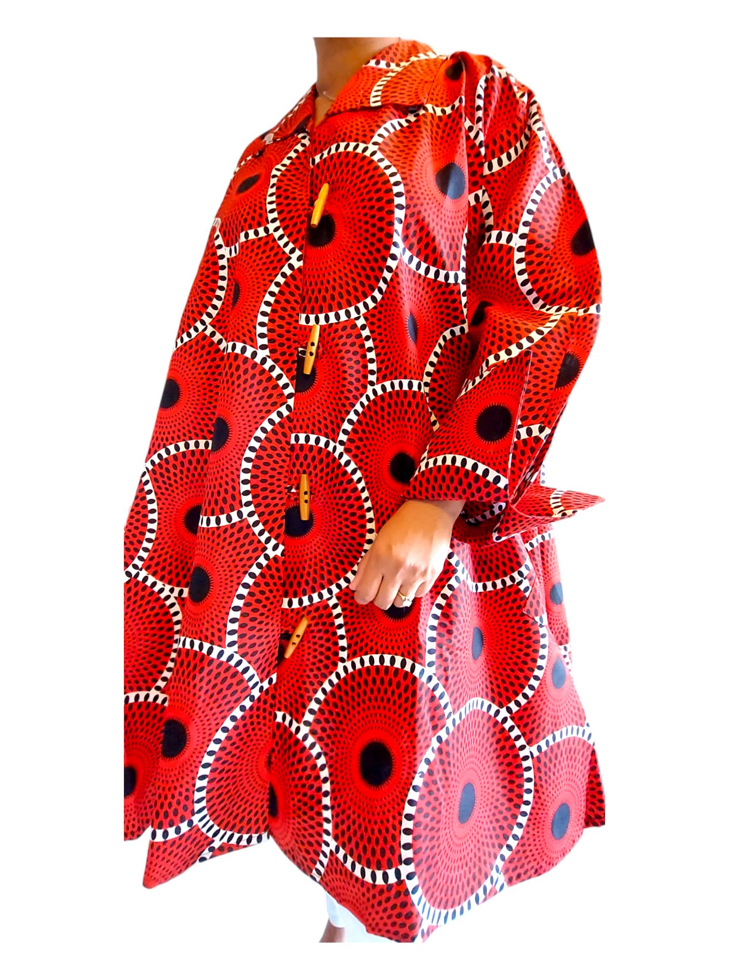 Women's Mid Length African Print Dress/Coat