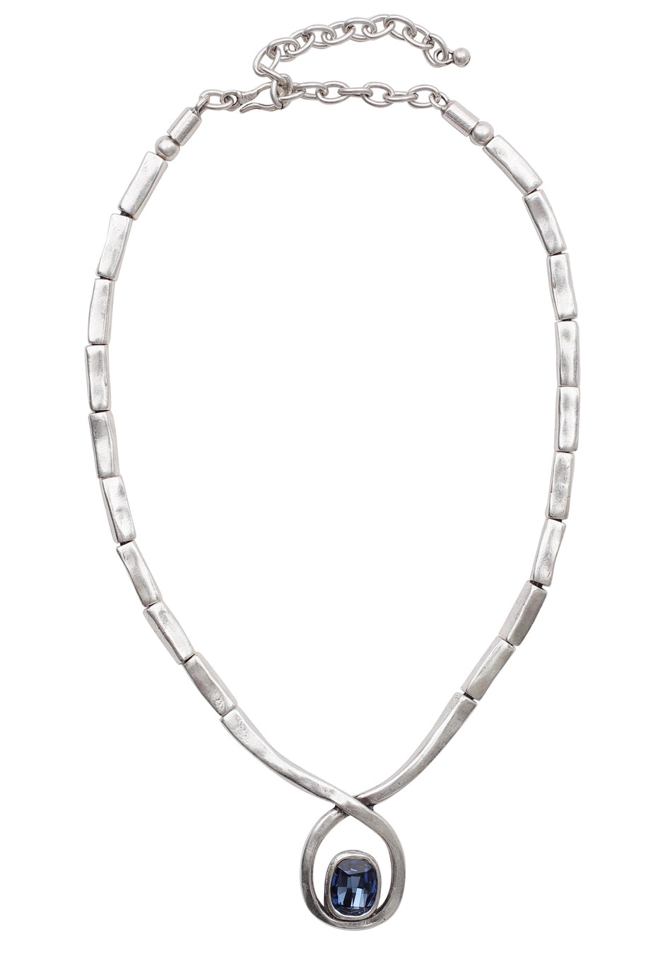Unique Handcrafted Drop Style Pewter Necklace