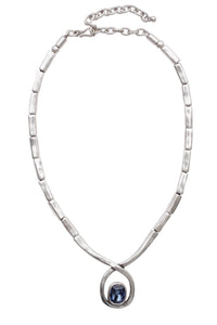 Unique Handcrafted Drop Style Pewter Necklace