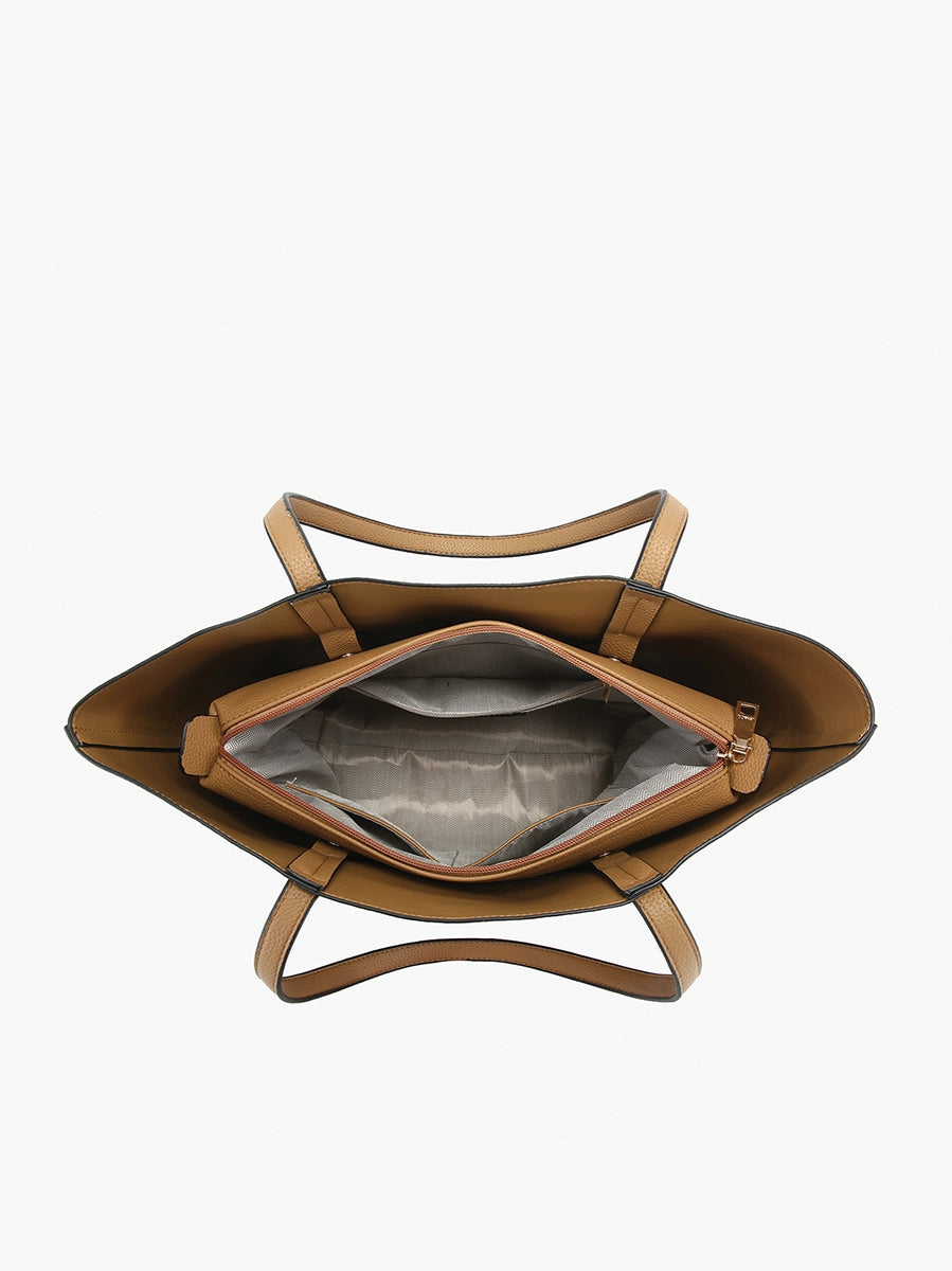 Women's Purses, Black Millie Classic Paneled Tote Vegan Leather