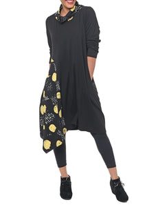 Women's Asymmetrical Hem Style Dress with Side Pockets