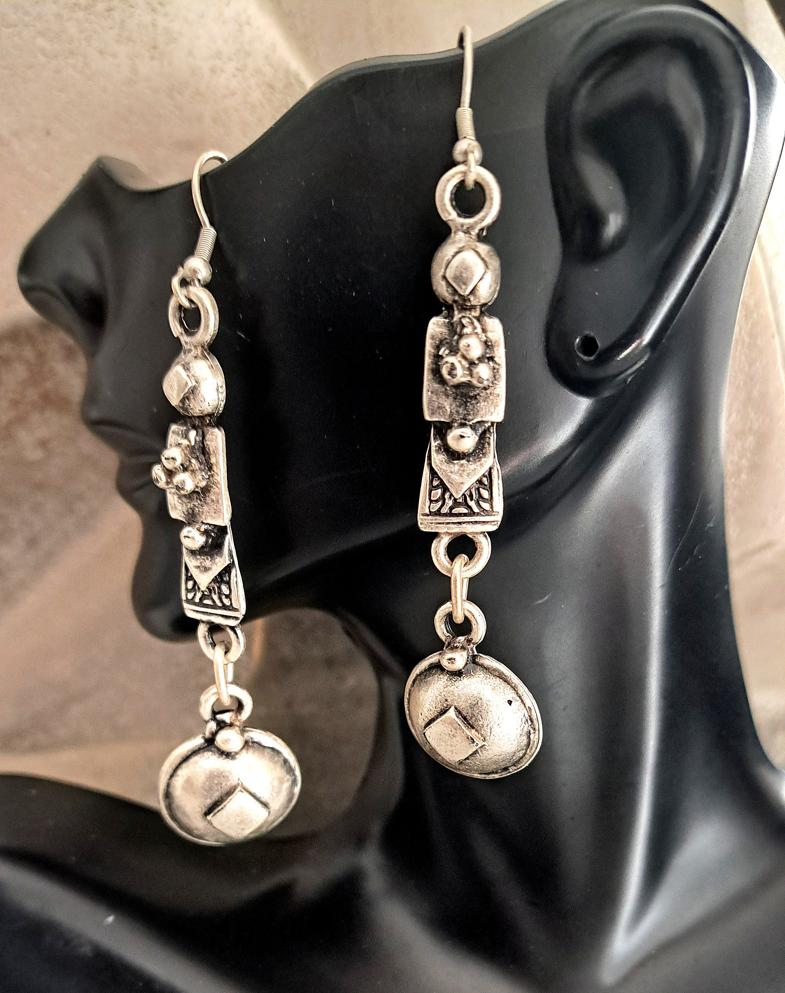 Pewter, Bohemian Style Earrings