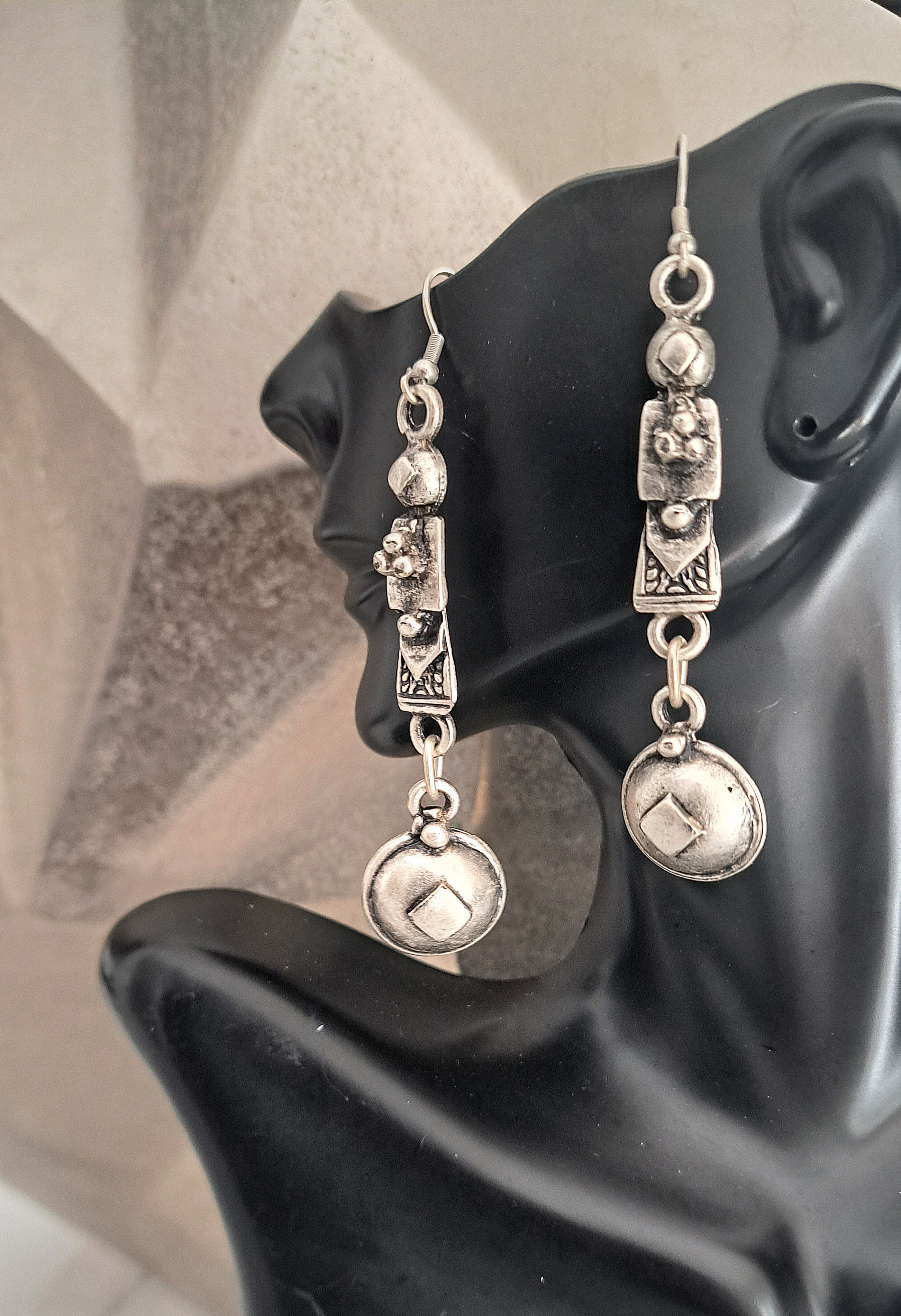 Pewter, Bohemian Style Earrings