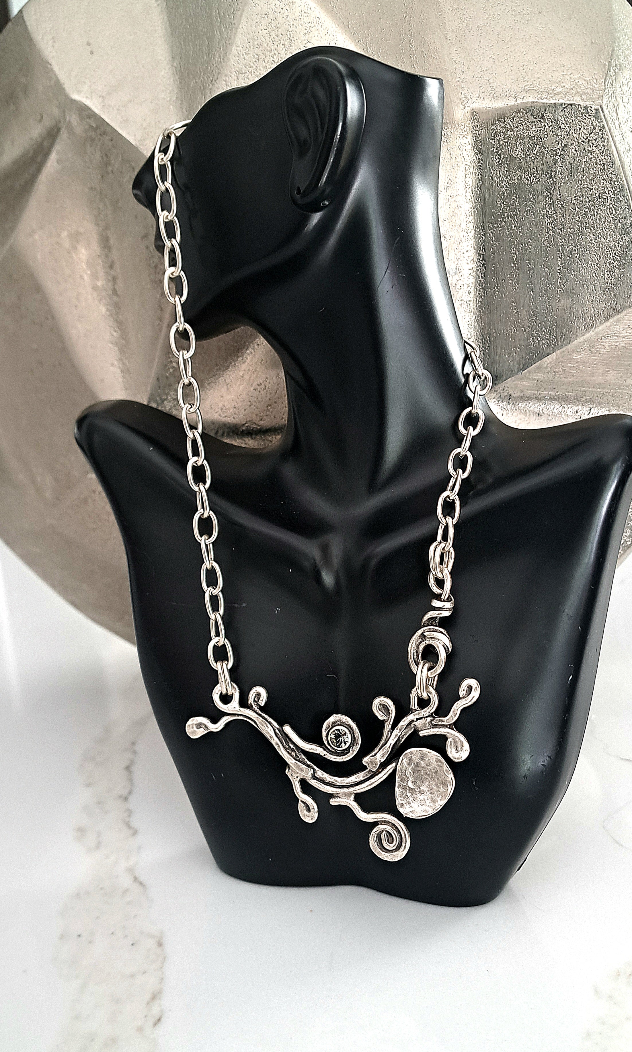 Stunning Handmade Pewter Necklace