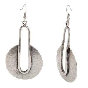 Handmade Drop Bohemian Style Pewter Earrings