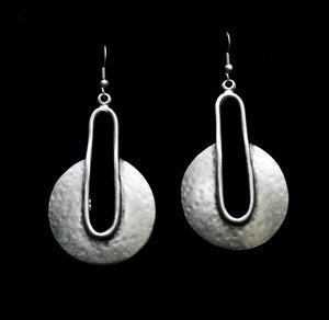 Handmade Drop Bohemian Style Pewter Earrings