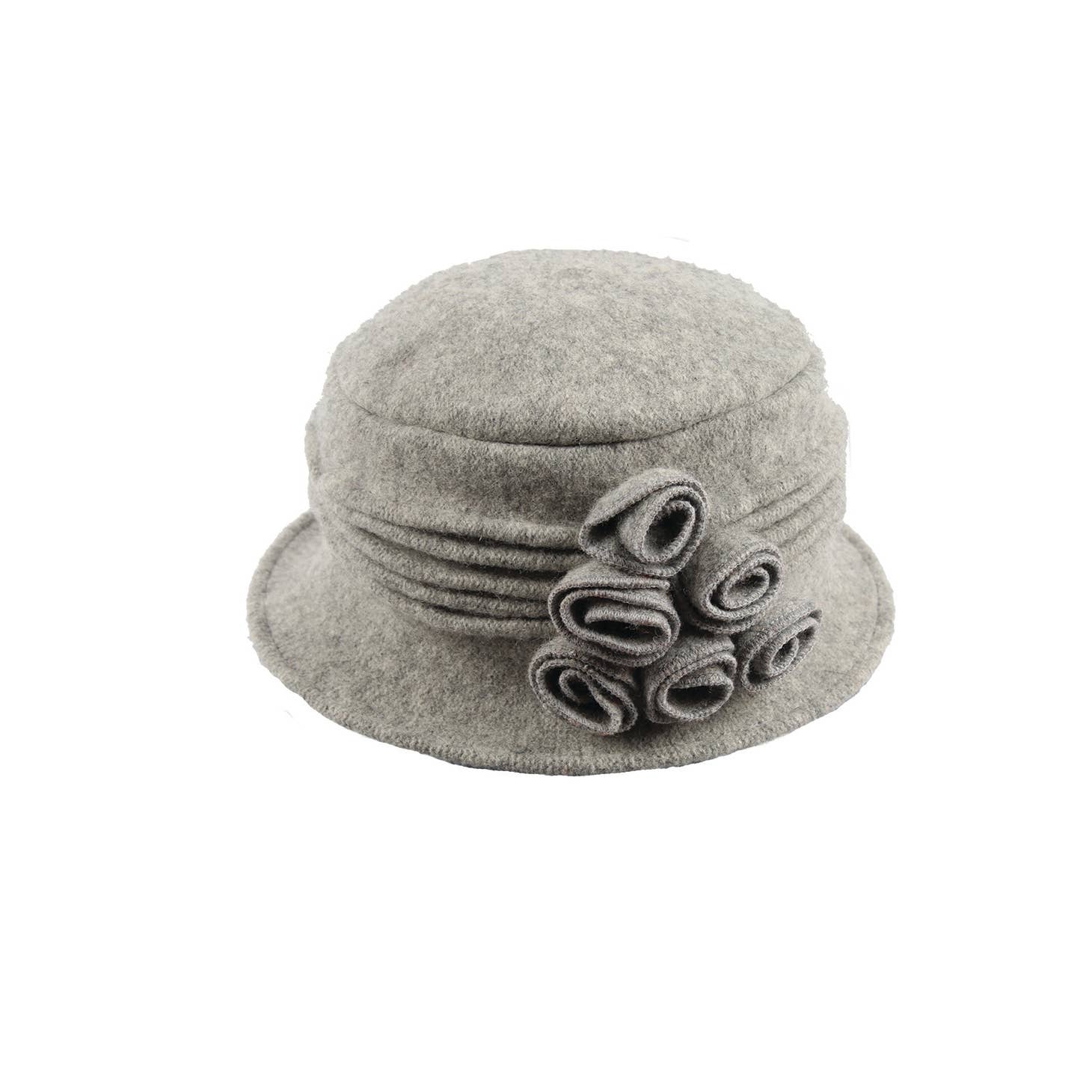 Women's Winter Hat. Ribbed Boiled Wool Winter Cloche Hat