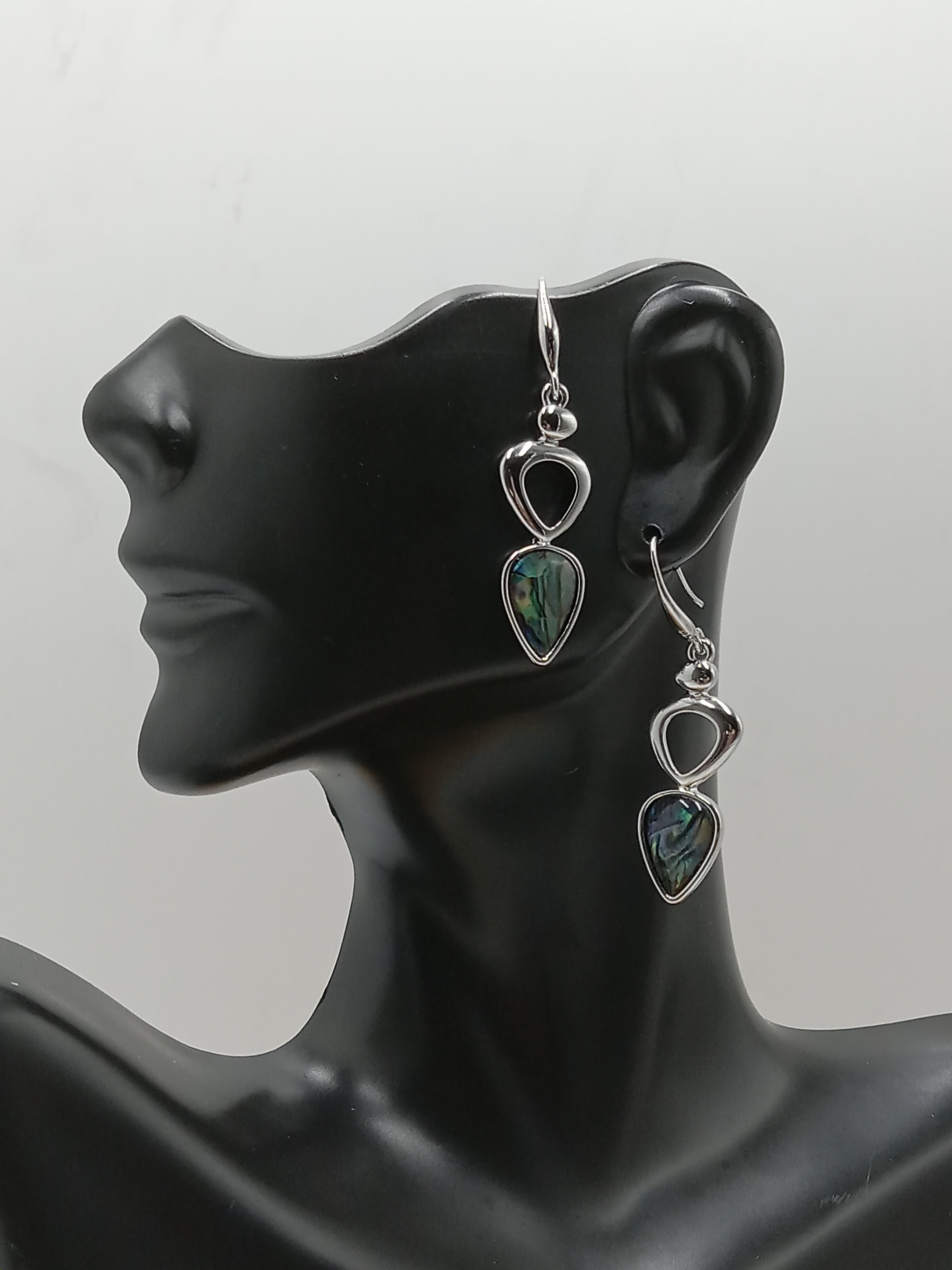 Stunning Abalone Shell & Aluminum Earrings