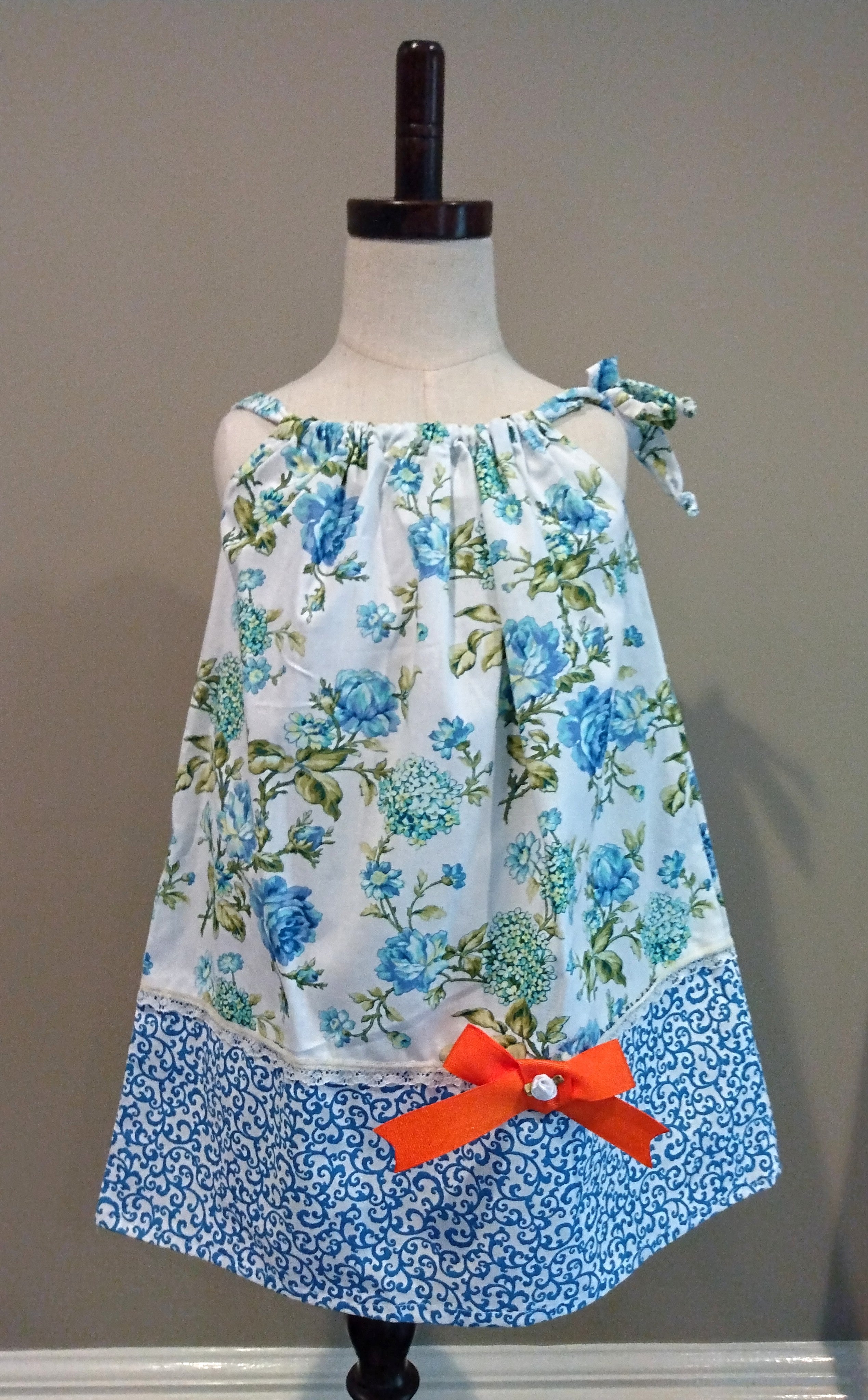 Handmade 100% Cotton Pillowcase Style Toddler Girls Summer Dress