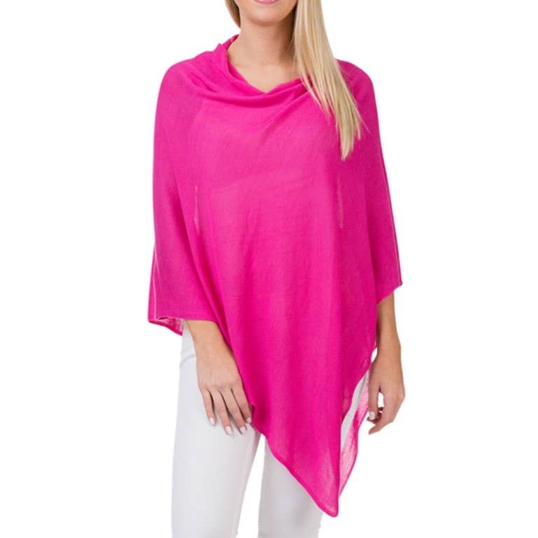 Magenta Color, 100% Bamboo Topper. Women's Shawl Wrap