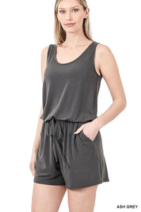 Sleeveless Romper With Pockets