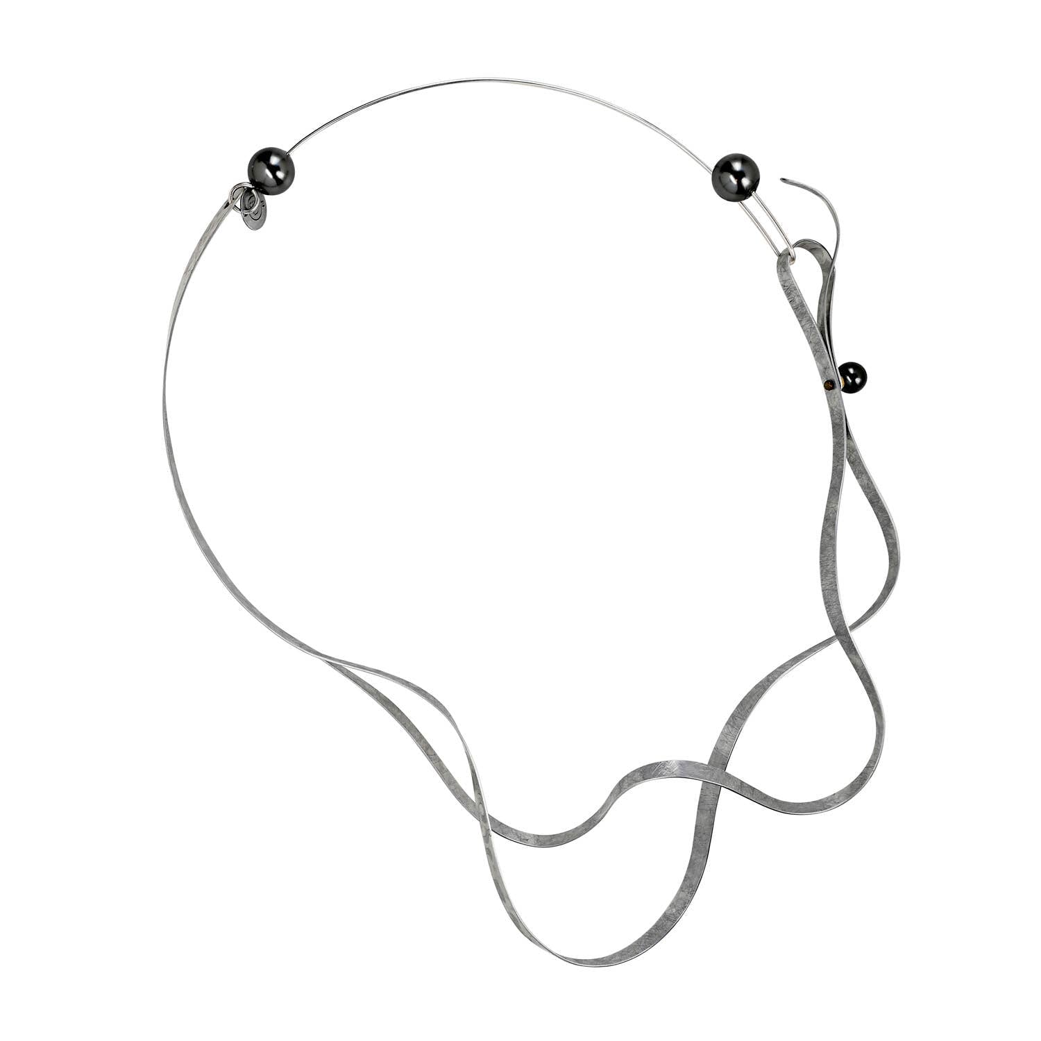 Statement Wearable Sculpture Necklace. Sound Waves Design