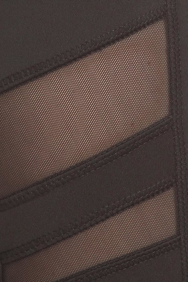 Elegant yoga pants with cutout mesh side panels